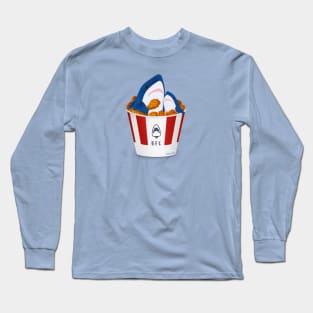 Sharks love fried chicken Long Sleeve T-Shirt